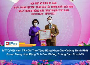 MTTQ Việt Nam TP.HCM Trao Tặng bằng Khen Cho Cường Thịnh Phát Group Trong Hoạt Động Tích Cực Phòng, Chống Dịch Covid-19
