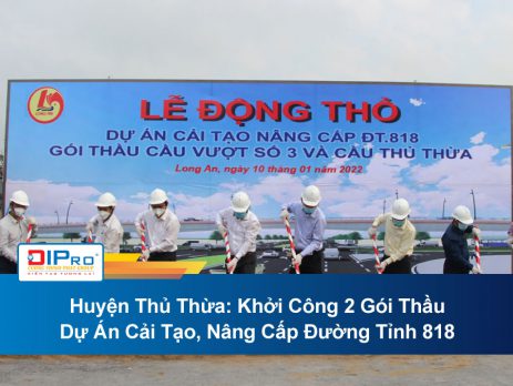 Huyện Thủ Thừa: Khởi Công 2 Gói Thầu Dự Án Cải Tạo, Nâng Cấp Đường Tỉnh 818